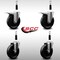 Service Caster 5'' SS Phenolic Swivel 7/8'' Expand Stem Caster Set 2 Total Lock Brakes, 4PK SCC-SSEXTTL20S514-PHS-2-S-2-78 - alternate 5